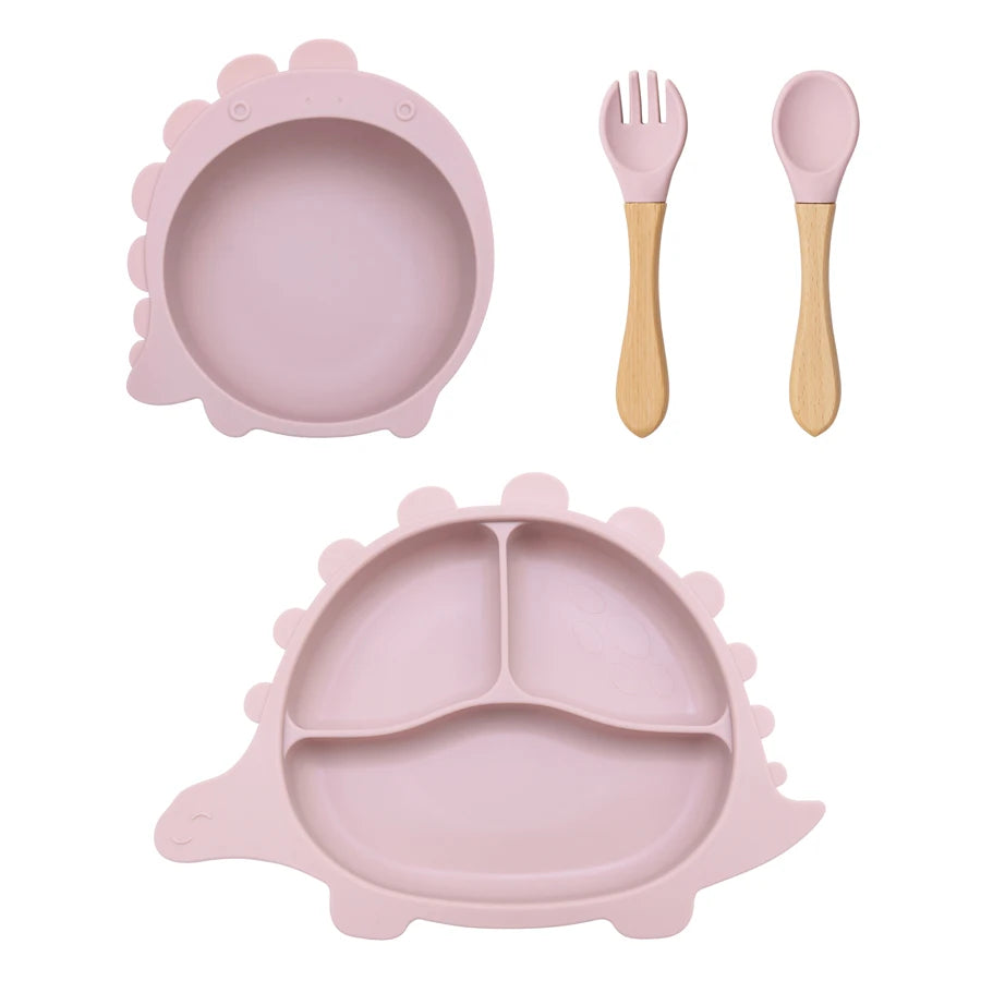 Dinosaur Baby Silicone Tableware Set