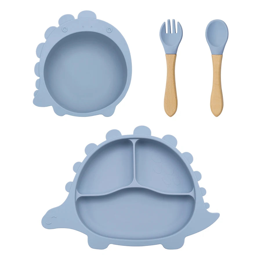 Dinosaur Baby Silicone Tableware Set